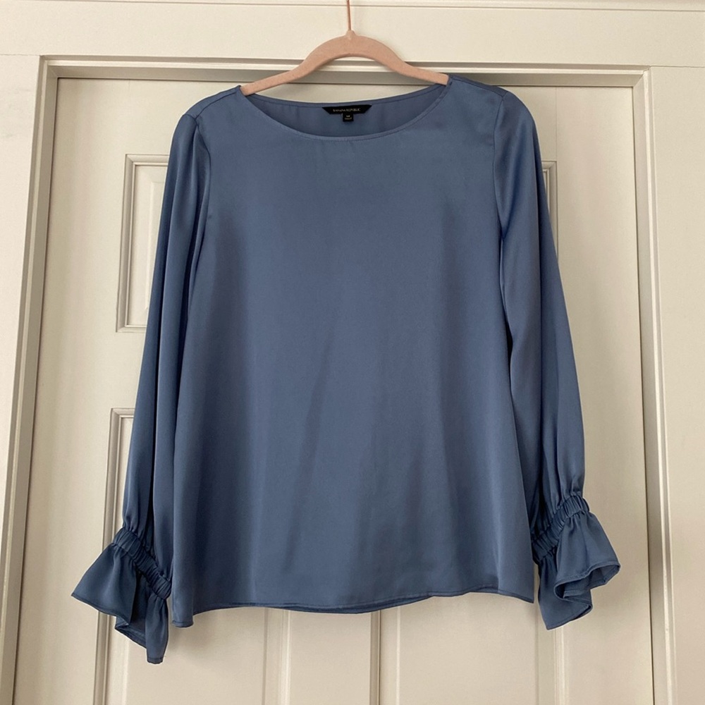 Satin Blue Blouse